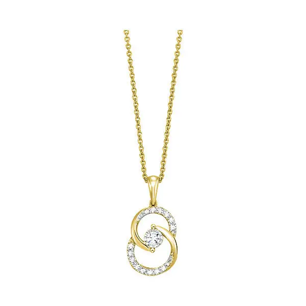 0.25 Carat Diamond Pendant In 10K Yellow Gold 1