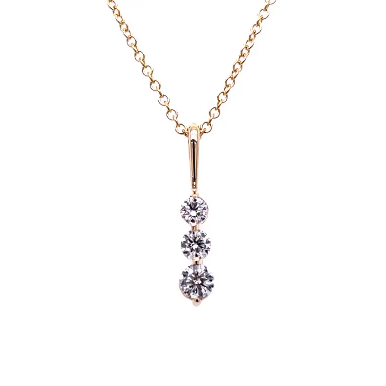 1/4 Carat Three-Stone Graduated Diamond Pendant 1