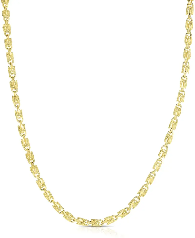 10K Yellow Gold Turkish Rope Chain Necklace – 24 Inches, 4Mm Width 1