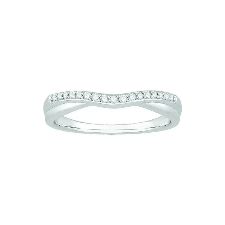 14K White Gold Diamond Band – 0.10 Ct Tw 1