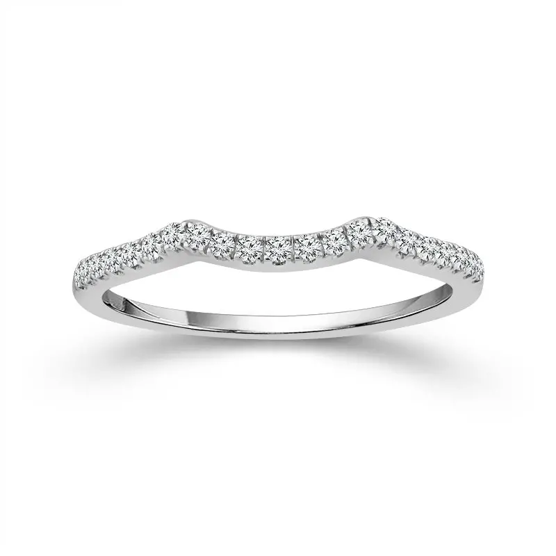 14K White Gold Diamond Wedding Band – 0.16 Carat Total Weight 1