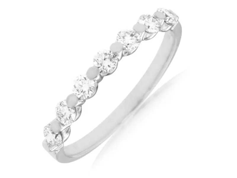 14K White Gold Diamond Wedding Band – 0.50 Carat Total Weight 1