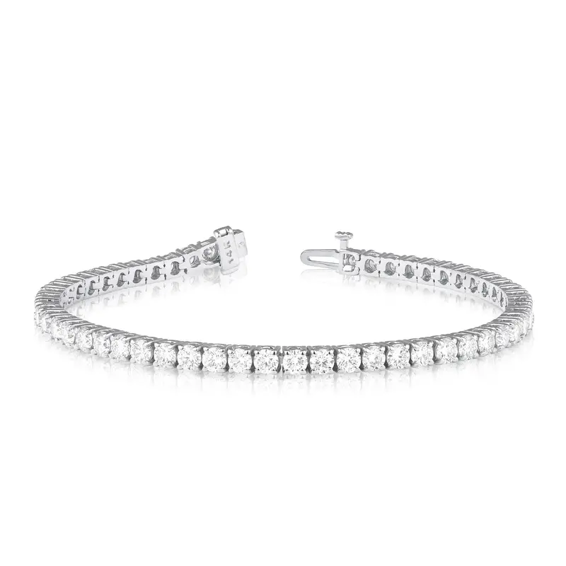 14K White Gold Lab-Grown Diamond Tennis Bracelet – 10 Carats Total Weight 1
