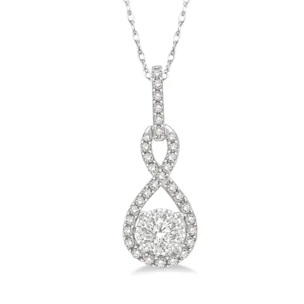 14K White Gold Lovebright Diamond Pendant – 0.25 Carat Total Weight 1