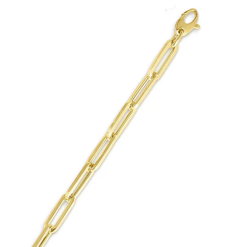 14K Yellow Gold 18-Inch Paperclip Chain With Lobster Clasp 1