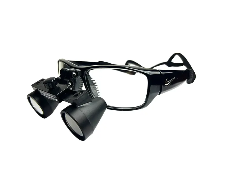 2.3X Waterproof Loupe Mounted On Nike Radiation Safety Glasses 2