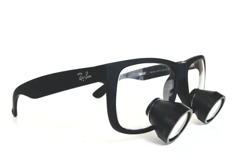 2.5X Compact Ttl Loupe For Ray-Ban Justin Frames 1