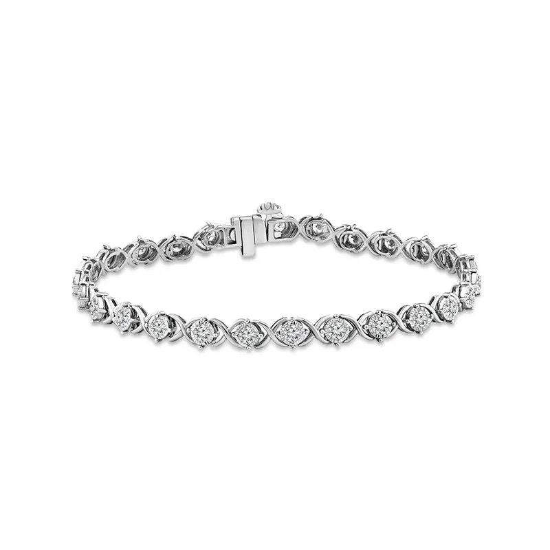 2 Carat Total Weight Lab-Grown Diamond Bracelet In Sterling Silver 1