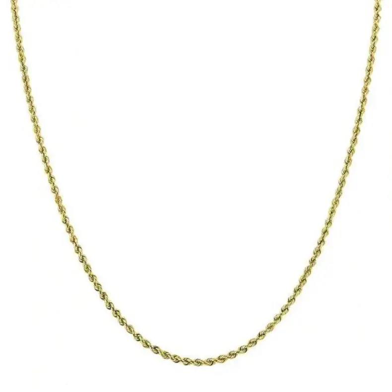 20-Inch Sparkle Rope Chain – 2Mm, 14K Yellow Gold 1