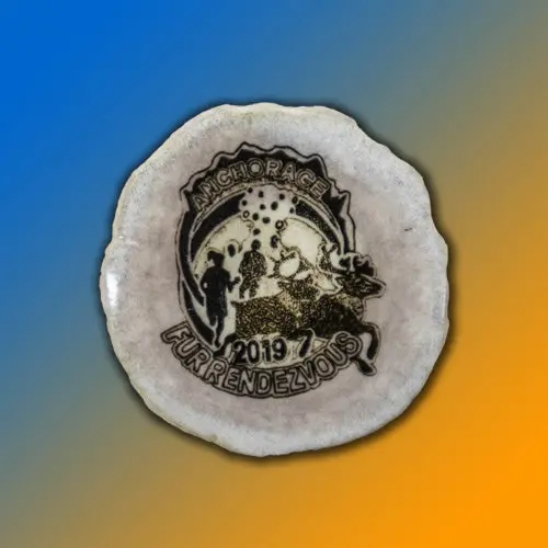 2019 Handcrafted Moose Antler Pin 1
