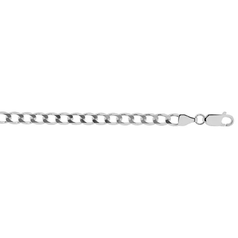 22-Inch Curb Chain In Sterling Silver With Lobster Clasp (8.4Mm) 1