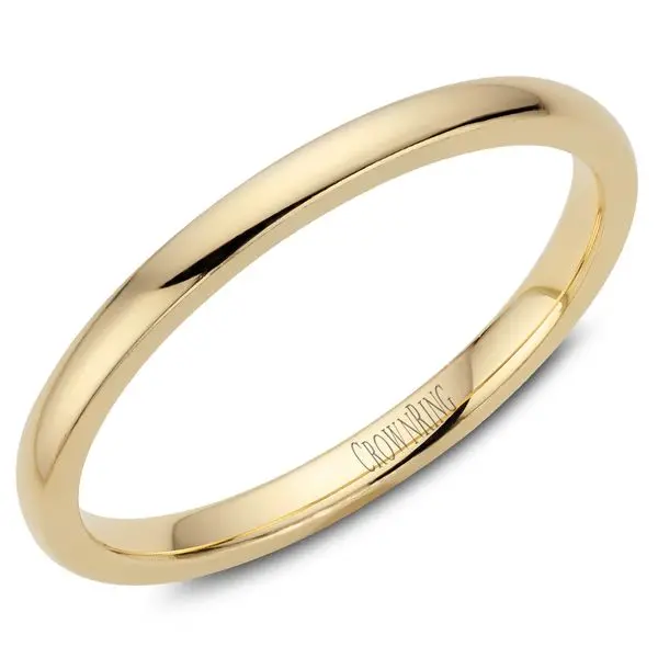 2Mm Domed Comfort-Fit Wedding Band – 14K Yellow Gold 1