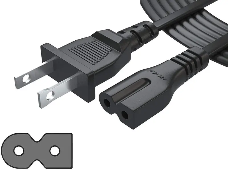 6-Foot Polarized 2-Contact Ac Power Cable (Female To Male) 1
