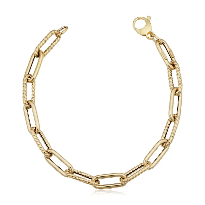 7.5-Inch Paperclip-Link Bracelet In 14K Yellow Gold 1