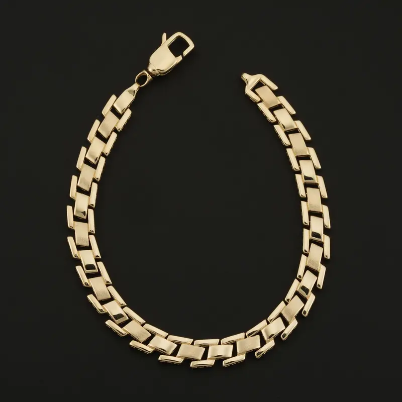 7.5-Inch Stampato-Style Bracelet In 10K Yellow Gold – 6.3Mm Width 1