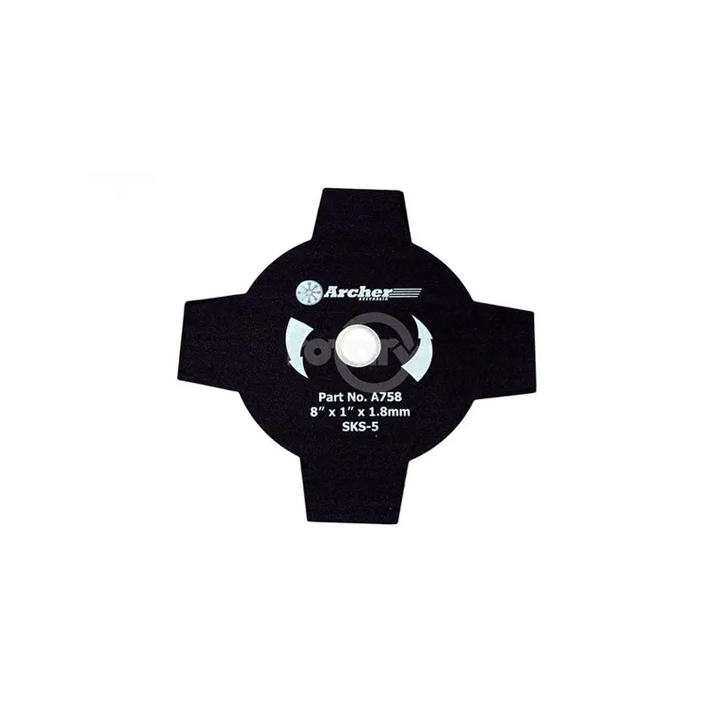 8" X 1" 4-Tooth Brush Blade – Compact Brush Cutter Blade 1