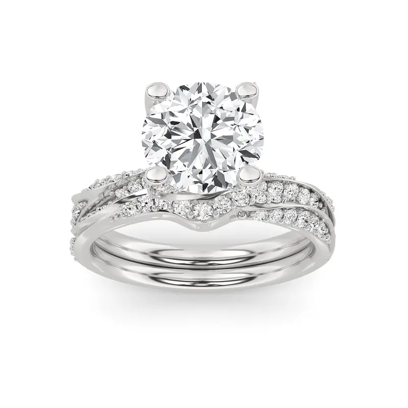 Above Love Star Lab-Grown Diamond Wedding Set – 2.0 Cttw, White Gold 1