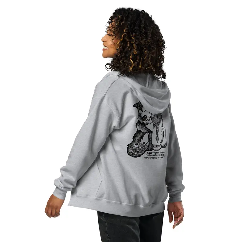Alaskan Malamute Friendship Zip Hoodie 1