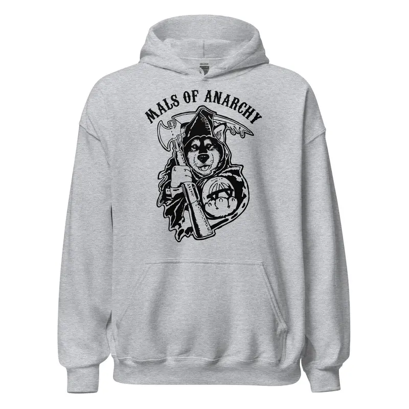 Alaskan Malamute Pullover Hoodie – ‘Mals Of Anarchy’ Theme