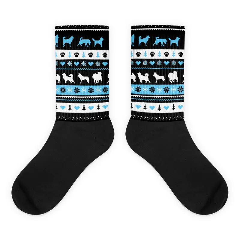 Alaskan Malamute Sublimation Socks – Bold Breed-Specific Design 3