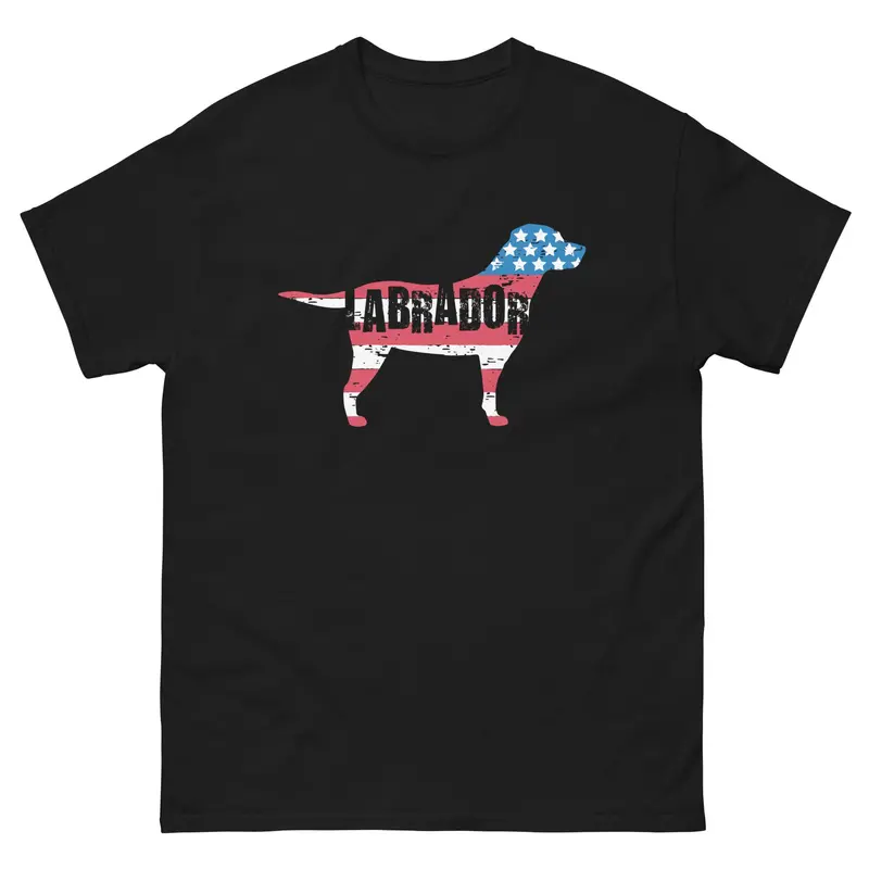 American Flag Labrador Retriever T-Shirt – Patriotic Dog Lover Apparel 1