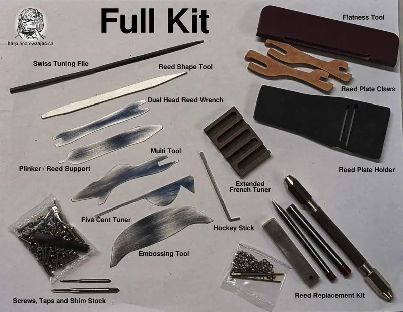Andrew Zajac Complete Harmonica Tool Kit – All Essential Maintenance Tools | Free Us Shipping 1