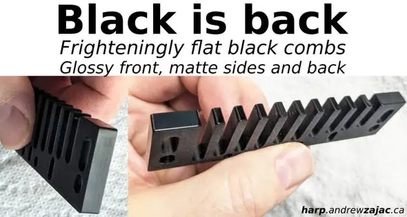 Andrew Zajac Custom Black Acrylic Comb For Marine Band Series – Precision Fit, Free Us Delivery 1