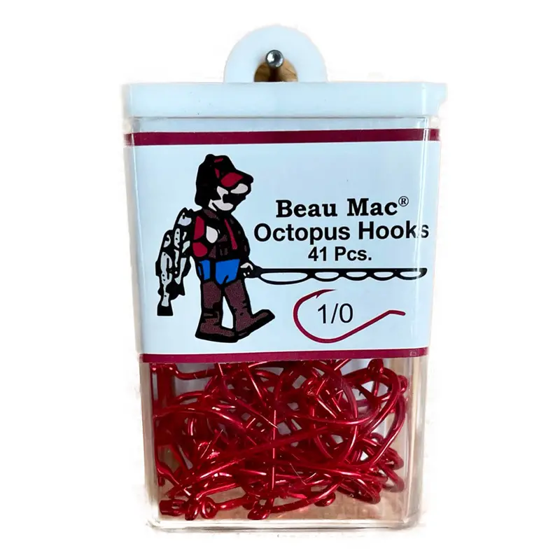 Beau Mac Red Octopus Hooks – Range: Size 4 To 5/0 1