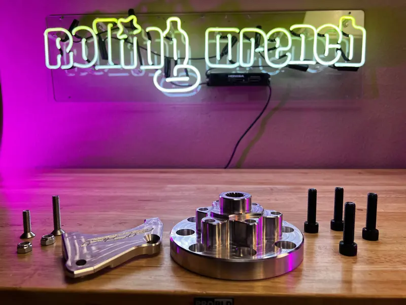 Billet Aluminum Disc Brake Hub & Bracket – Flp Gy6 Fitment 1