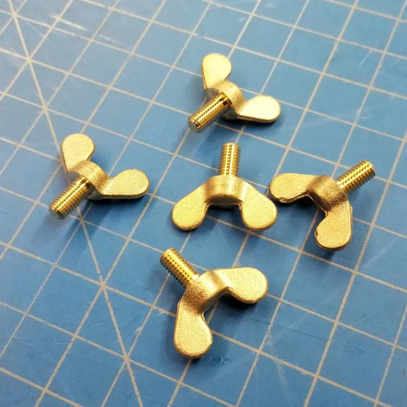 Brass M5 Wing Bolt – Single Unit 1