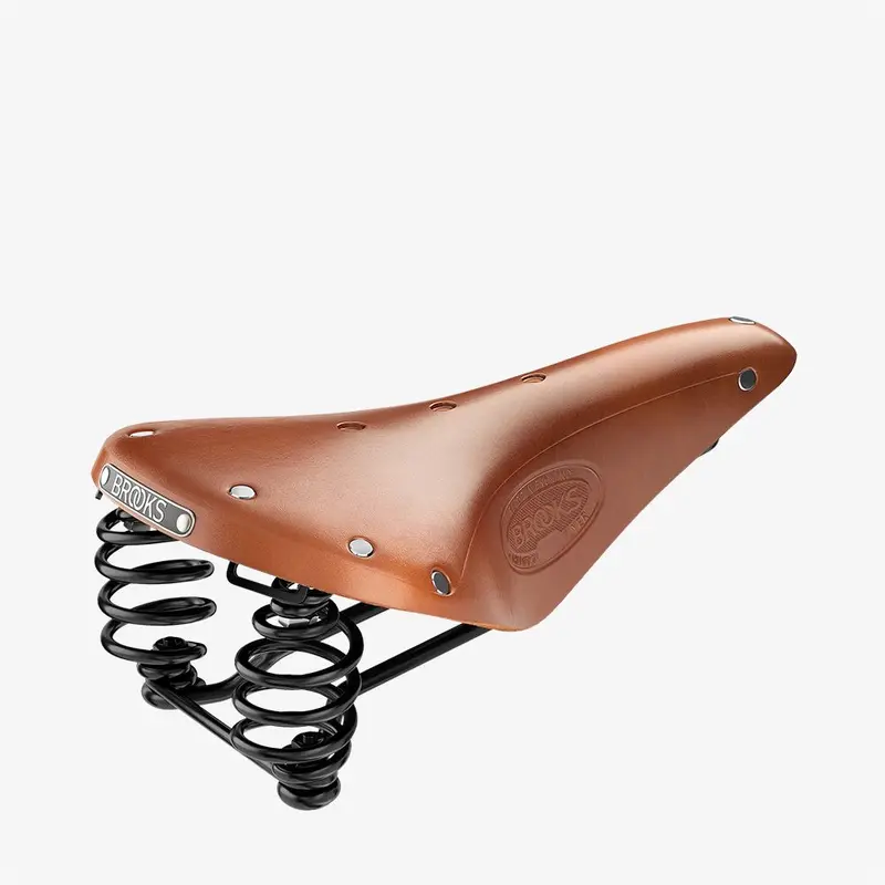 Brooks Flyer Classic Saddle – Leather Top, Honey-Colored Finish 1