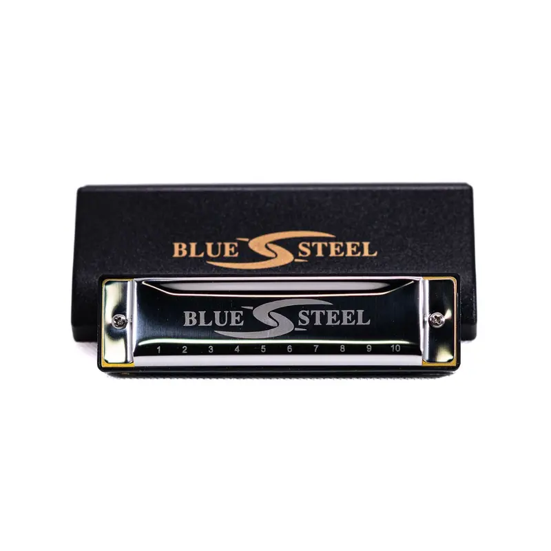 Bushman Blue Steel 10-Hole Diatonic Harmonica – Key Of C 1