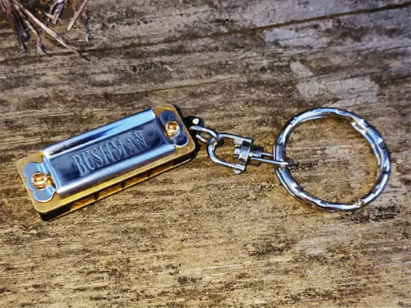 Bushman Mini Harmonica Keychain – Compact 10-Hole Pocket Instrument 1
