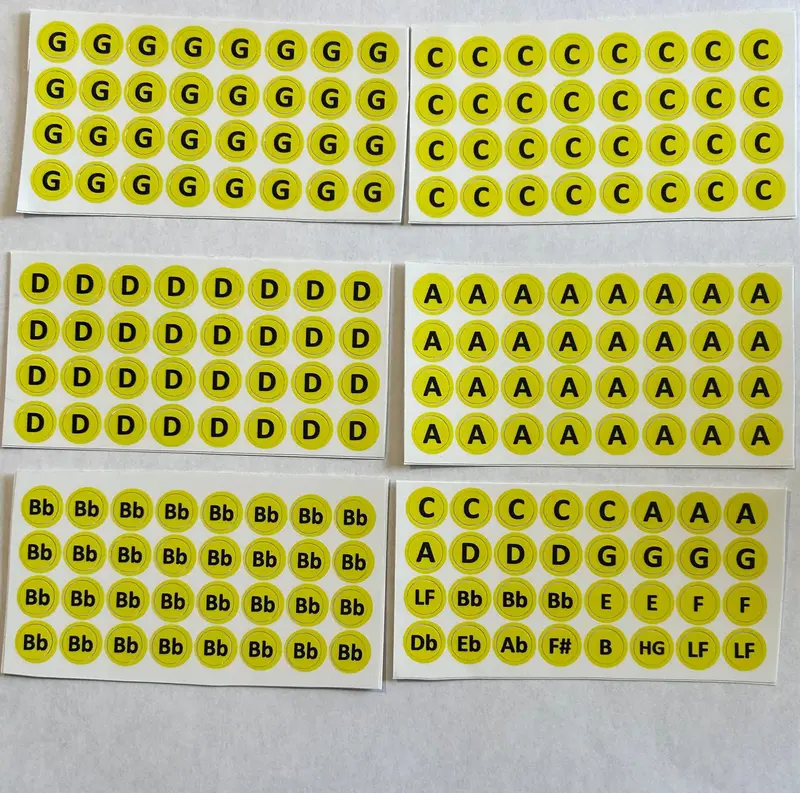 Bushman Standard 3/8-Inch Harmonica Key Labels – Free Usa Delivery 1