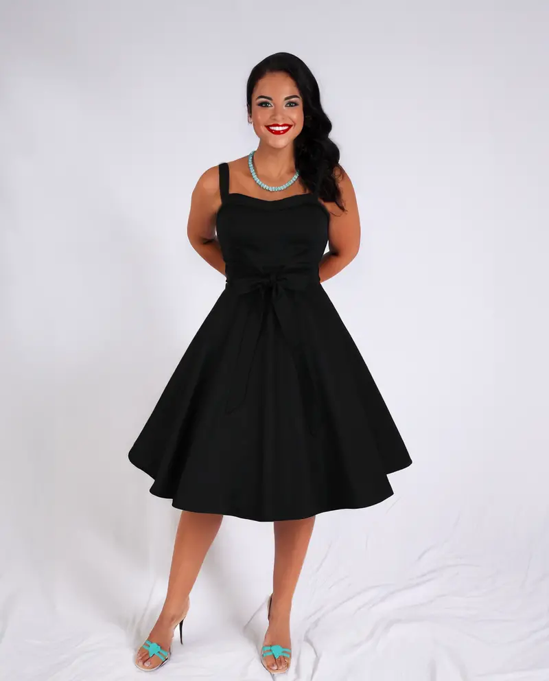 Classic Black Sweetheart Cocktail Dress Featuring Side Pockets – Xs To 3Xl 1