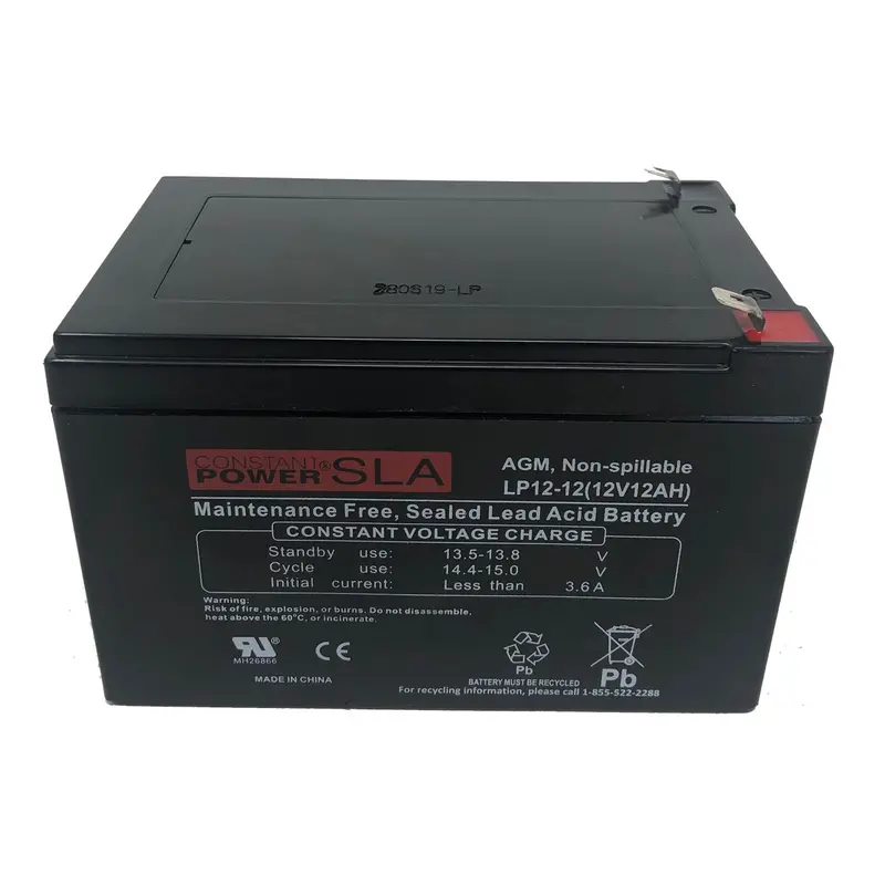 Constant Power Agmd12120 12V 12Ah Agm Battery With ¼" Terminals 1