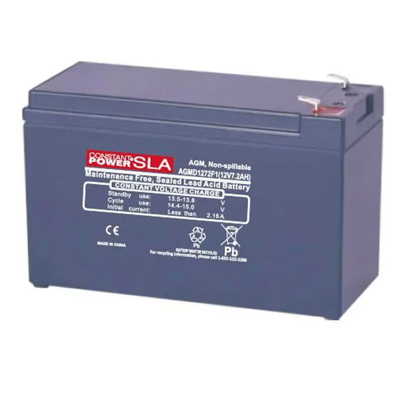 Constant Power Agmd1272F1 12V 7.2Ah Agm Battery – 3/16" Fast-On Terminal 1