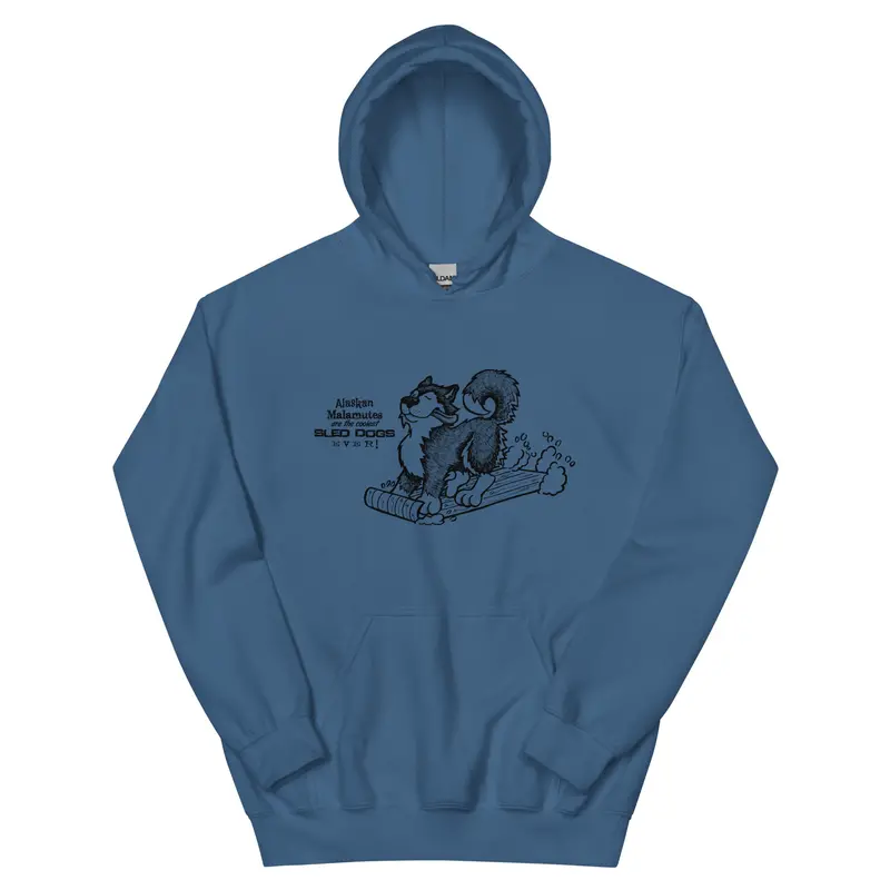 'Coolest Sled Dog Ever' Alaskan Malamute Hoodie 1