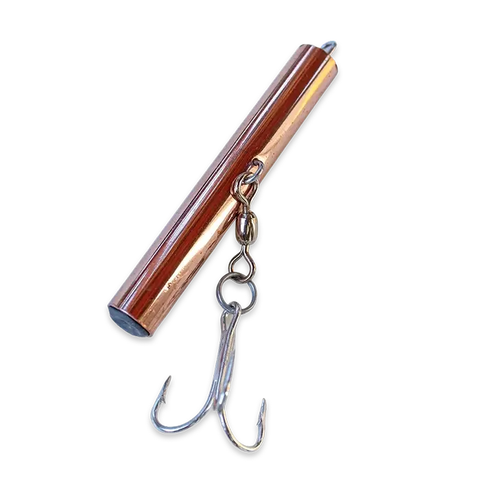 Copper Pipe Jig Lures – Handcrafted Metal Fishing Weights 1