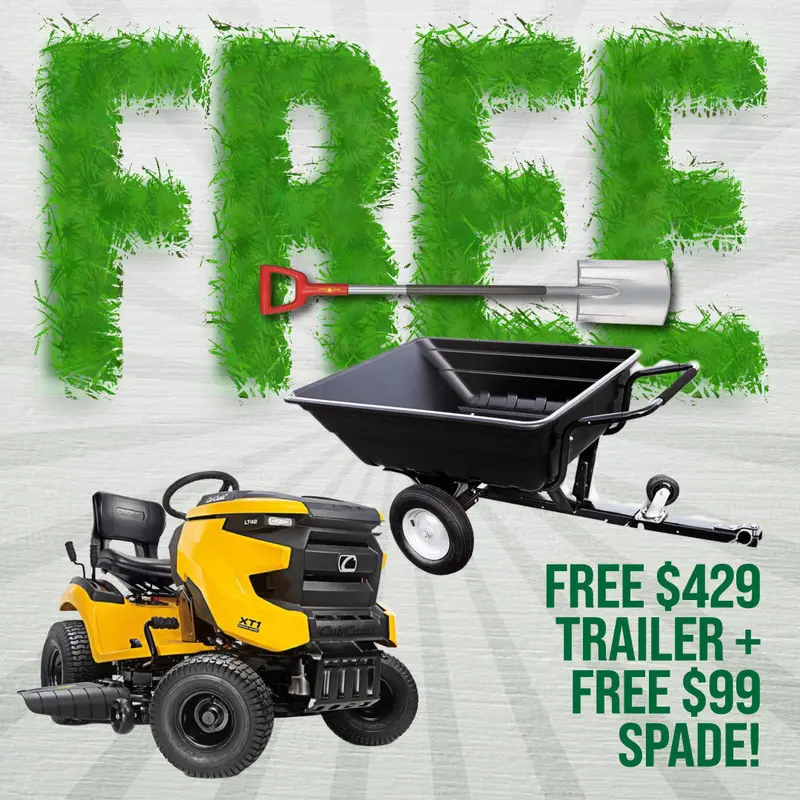 Cub Cadet Xt1 Lt42 Intellipower — Fully Automatic, 42" Deck, Intellipower Technology + $429 Trailer & $99 Spade 1