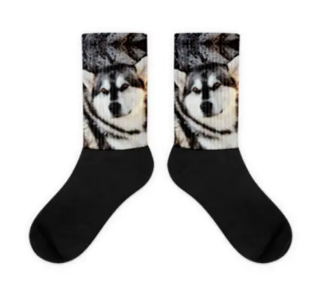 Custom Photo Sublimation Socks – Upload Your Pet’S Image 1