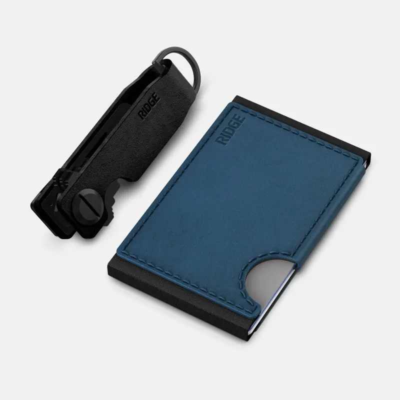 Daily Driver Biflex Wallet In Cobalt Blue Leather 1