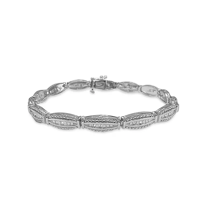 Diamond Fashion Bracelet – 1/4 Carat Total Weight In Sterling Silver 1