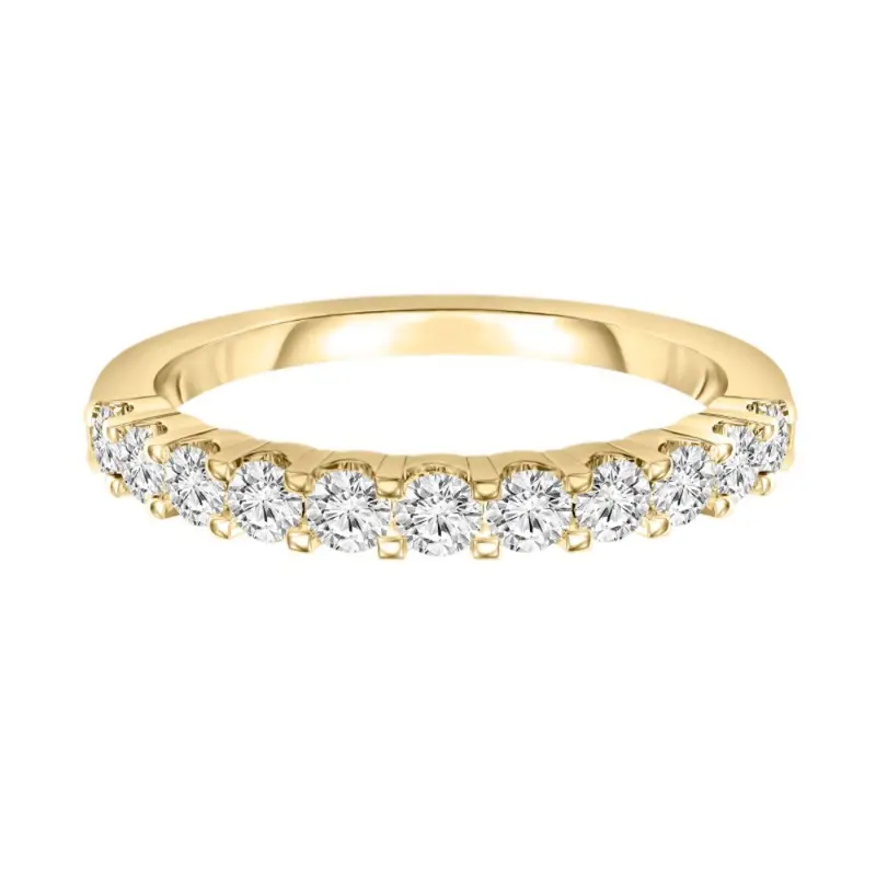 Diamond Wedding Band, 1/2 Carat Total Weight, 14K Yellow Gold 1