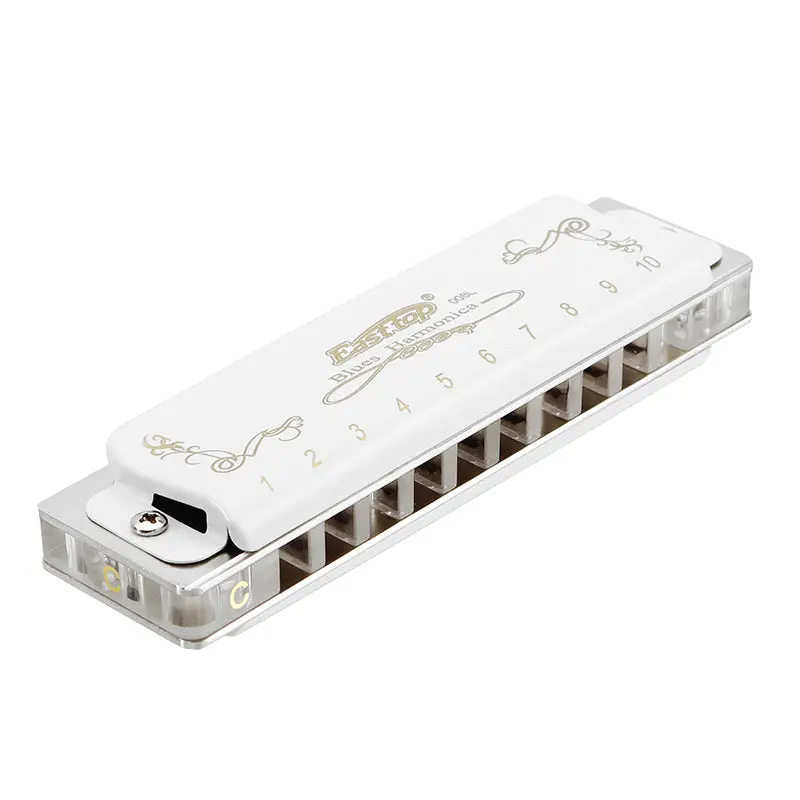 Easttop T008L – Riveted-Reed Professional Blues Harmonica (10-Hole) 1