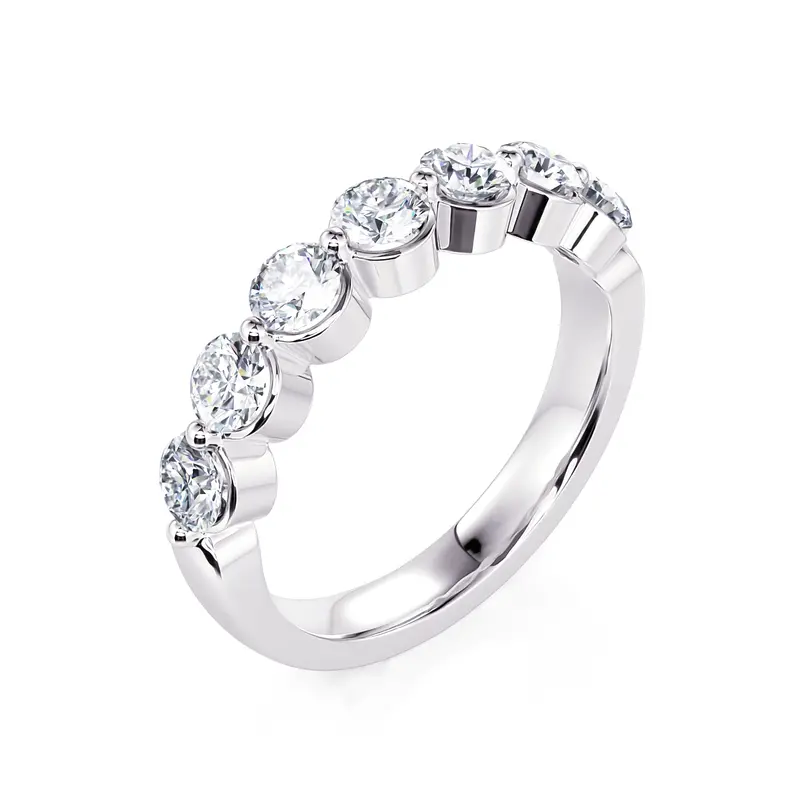 Elegant Single-Prong Diamond Wedding Ring – 1.00 Carat Total Weight In 14K White Gold 1
