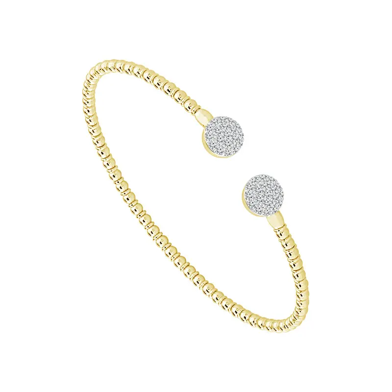 Flexible Multi-Stone Diamond Bangle — 0.50 Ct Tw In 14K Yellow Gold 1