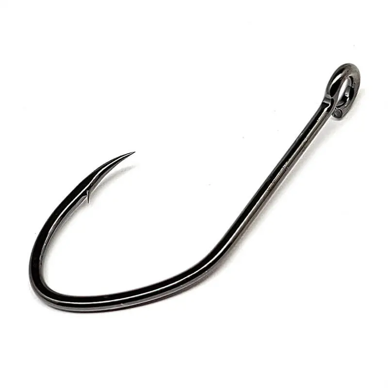 Gamakatsu Big River Bait Hook – Open-Eye Black Design, Ideal For Large Live Bait 1
