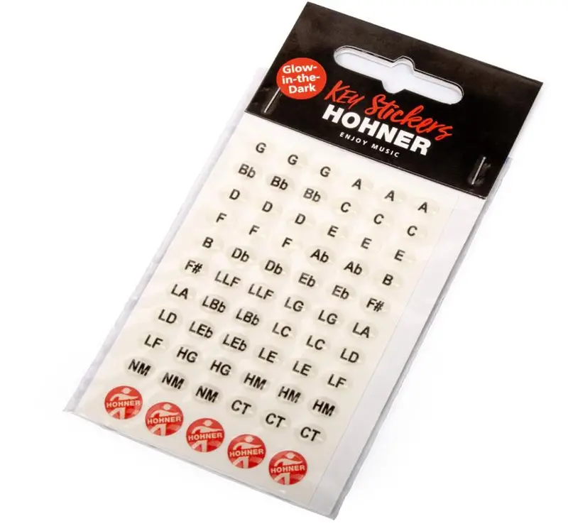 Glow-In-The-Dark Harmonica Key Labels By Hohner – Easy-On, High-Visibility Markers | Free Us Shipping 1