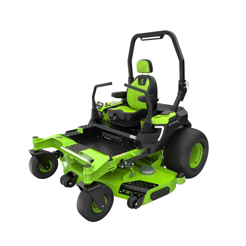 Greenworks Oz972R – 82V Optimusz 72-Inch Rear-Discharge Ride-On Zero-Turn Mower [7405207Au] 1